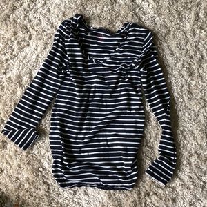 Maternity navy and white stripe long sleeve!